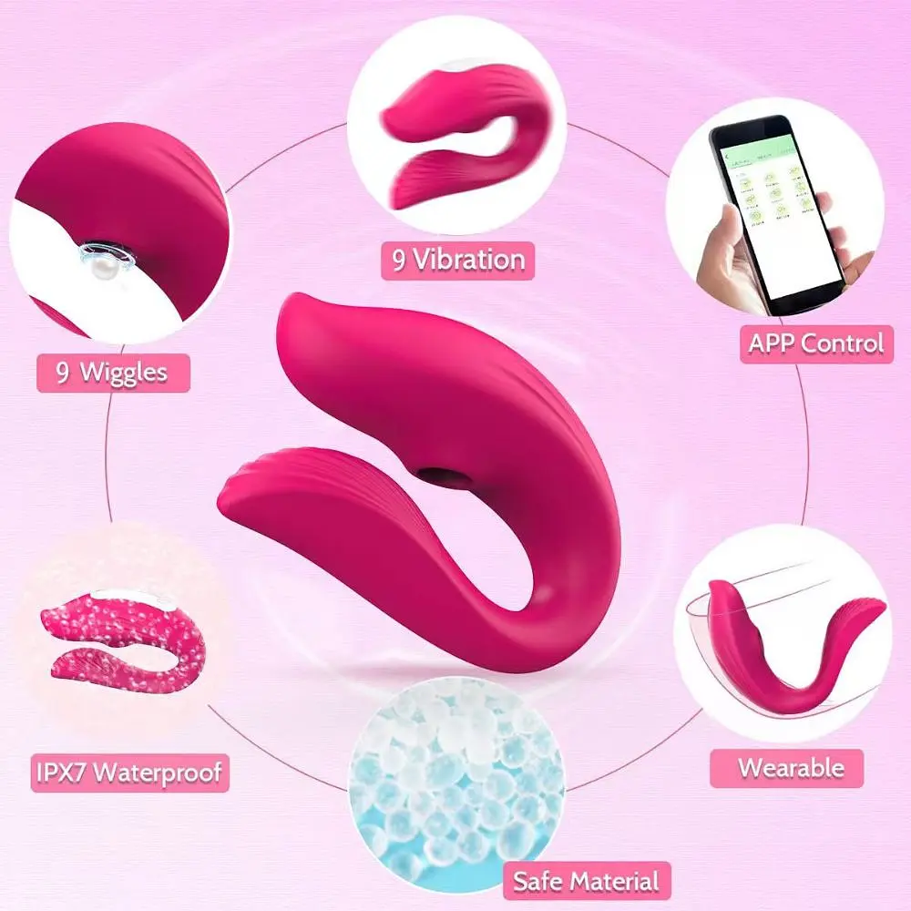 Смарт вібратор для двох Vibrator - pink - app control Boss Series 26-00202 102091 - фото 2
