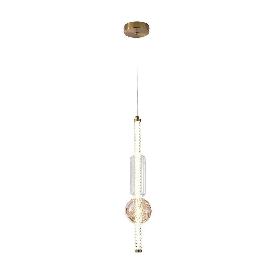 Подвесной светильник LED Levistella 788P39319 AB+CL+AM, 7W, 4000K, стекло, винтажный стиль для гостиной - фото 2