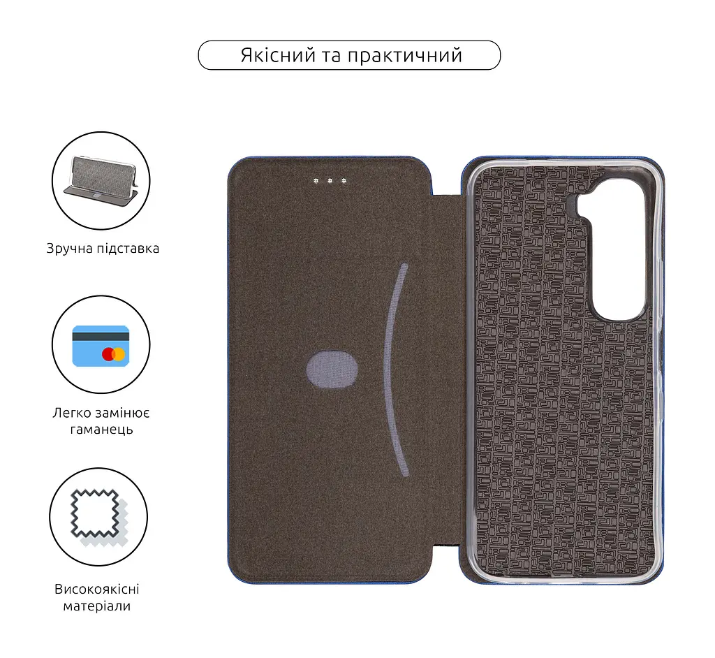 Чехол-книжка для Infinix Hot 60 5G, G-Case, синий, кожаный чехол-книга из экокожи (PU) и TPU, с магнитом, с подставкой и вместительным кардхолдером, противоударный, защита всего корпуса, ArmorStandart (ARM88254) - фото 3