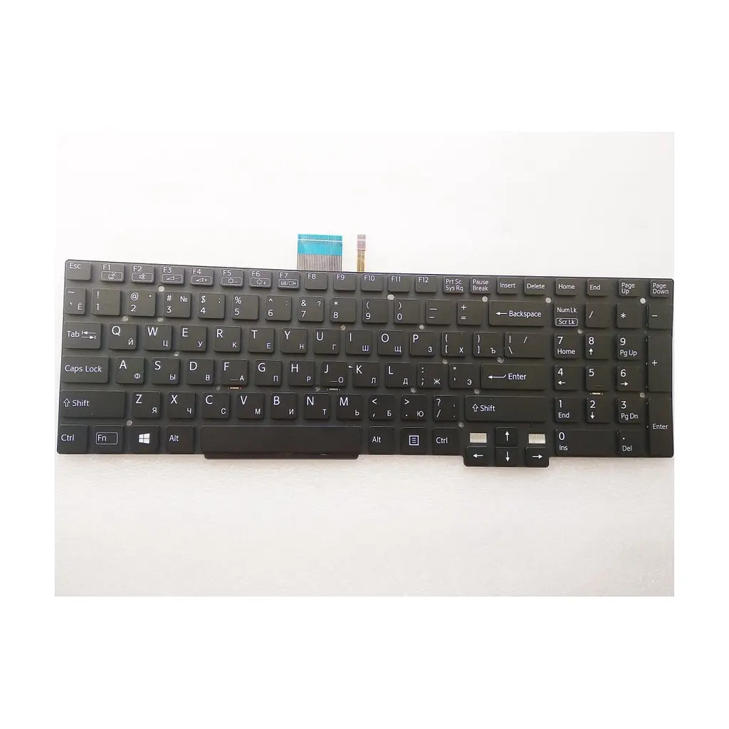 Клавіатура ноутбука Sony Vaio SVT15 (Tab 15) black, wo/frame, frame, backlight RU/US (A46049) - фото 2