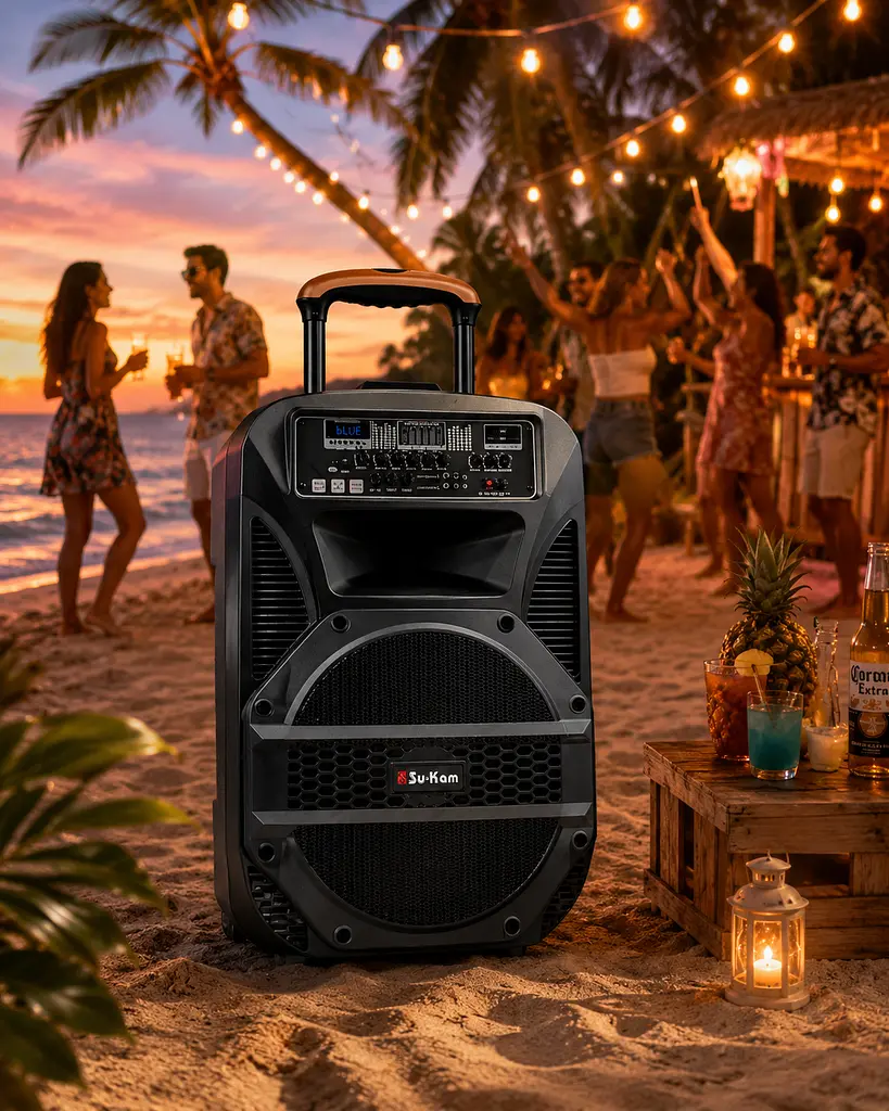 Портативна колонка BT 115 / Портативна колонка Su-Kam BT115D / Bluetooth, USB, FM акустична система караоке-система - фото 2