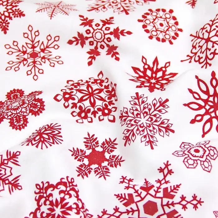 Фланелева пелюшка Cosas Snowflakes 80х80 см біло-червона (FlannelDiapers_SnowflakesRedWhite_80x80) - фото 5