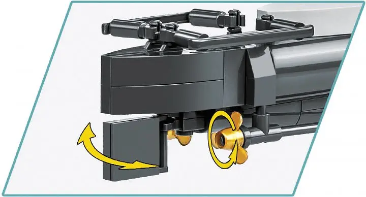 Конструктор Cobi Підводний човен USS Tang SS-306, масштаб 1:144, 777 деталей (COBI-4831) - фото 6