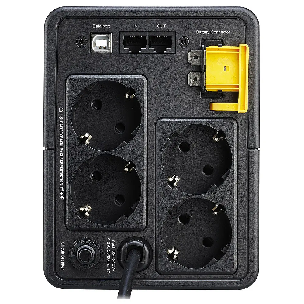 Джерело безперебійного живлення APC Back UPS 950VA/520W, USB, 4xSchuko, (BX950MI-GR) - фото 4