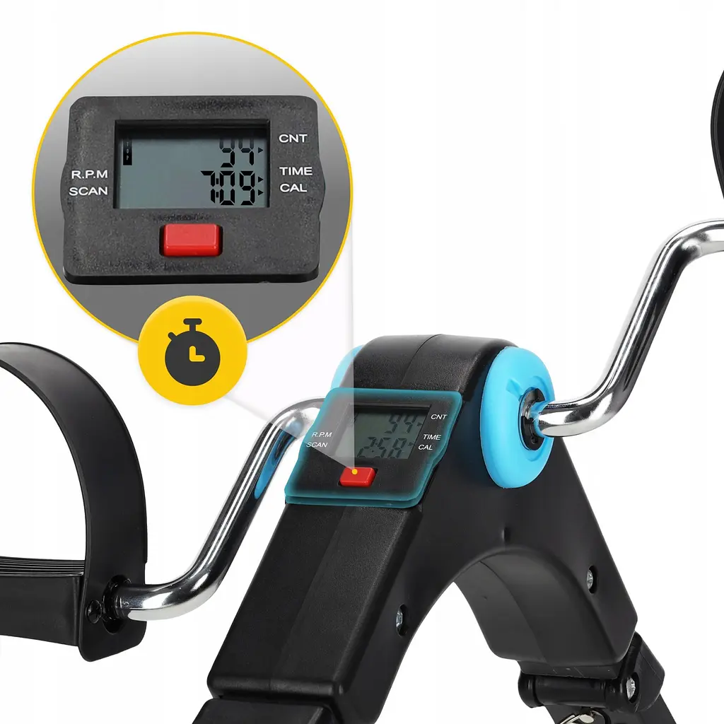 Міні велотренажер 4FIZJO Mini 2 в 1 для рук та ніг MBIKE03 Black/Blue (P-5905973401685) - фото 3