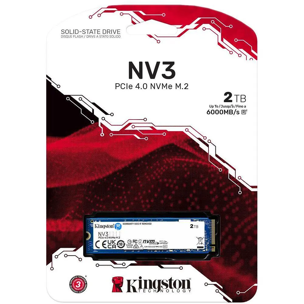 Внутрішній накопичувач SSD KINGSTON 2 TB NV3 M.2 2280 PCIe 4.0 NVMe SNV3S/2000G - фото 2