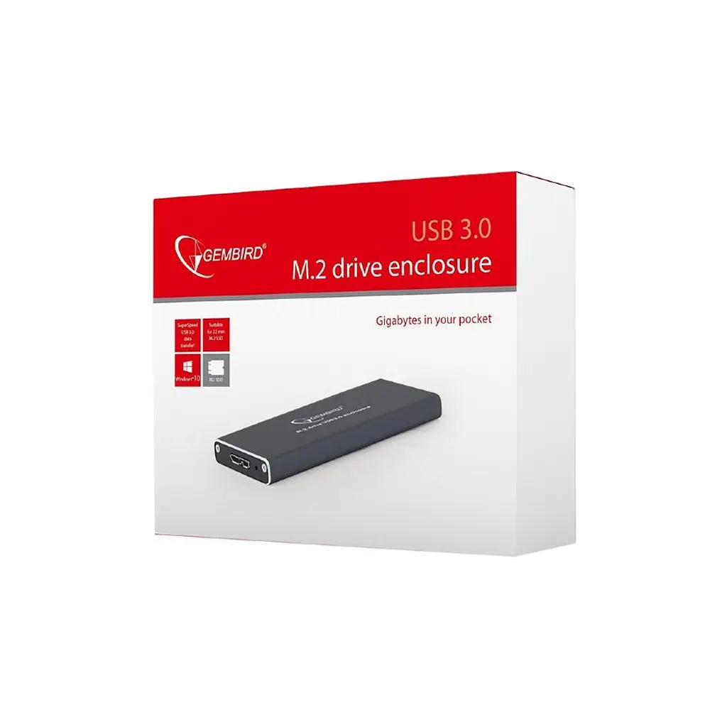 Кишеня зовнішня Gembird M.2 (NGFF), USB3.0, черный (EE2280-U3C-01) - фото 5
