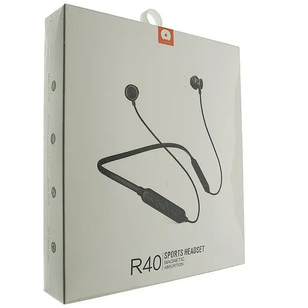 Навушники бездротові WUW R40 Bluetooth стереогарнітура чорна - фото 5