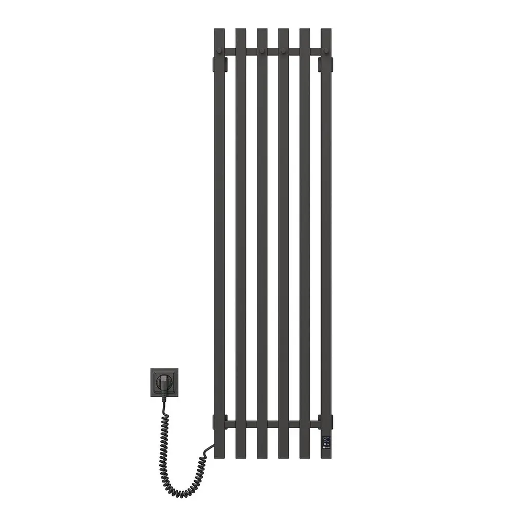 Электрический полотенцесушитель Navin Levante 330x1200 Sensor левый, черный муар 10-012033-4860, Черный матовый, Левое, Электронный - фото 2