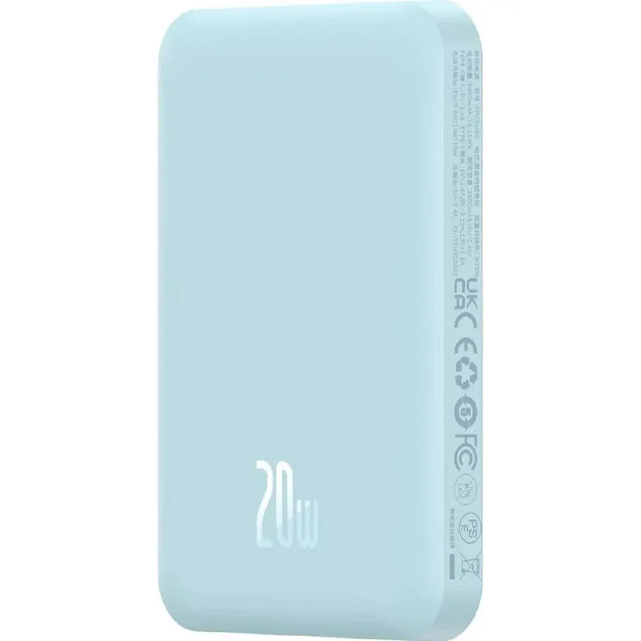 Зовнішній акумулятор Baseus Magnetic Bracket Mini 5000mAh 20W Blue P10022107313-00 [117953] - фото 4