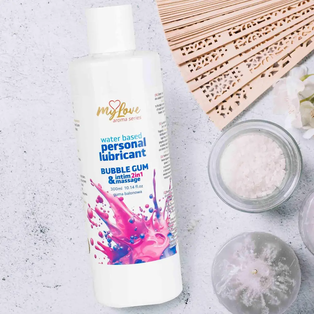 Лубрикант MyLove Aroma Series IntimMassage 2in1 Bubble Gum, 300 мл - фото 4