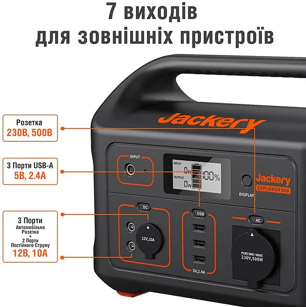 Зарядна станція Jackery Explorer 500 EU - фото 3