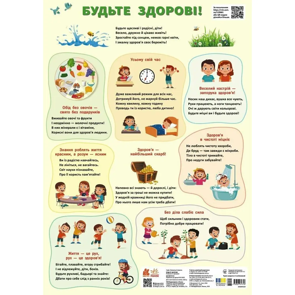 Навчальні плакати. Будьте здорові! - Ольга Макаренко