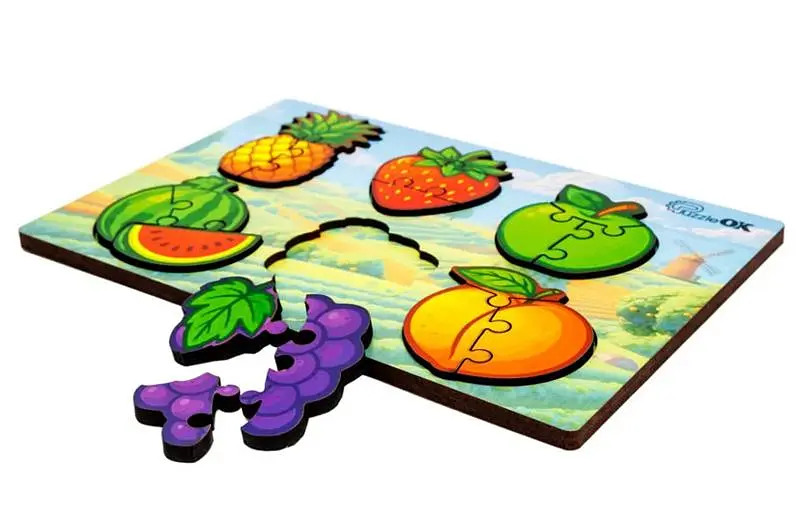 Сортер А5 "Розумний світ. Веселі фрукти" Puz-88749 дерев'яний PuzzleOk - фото 3