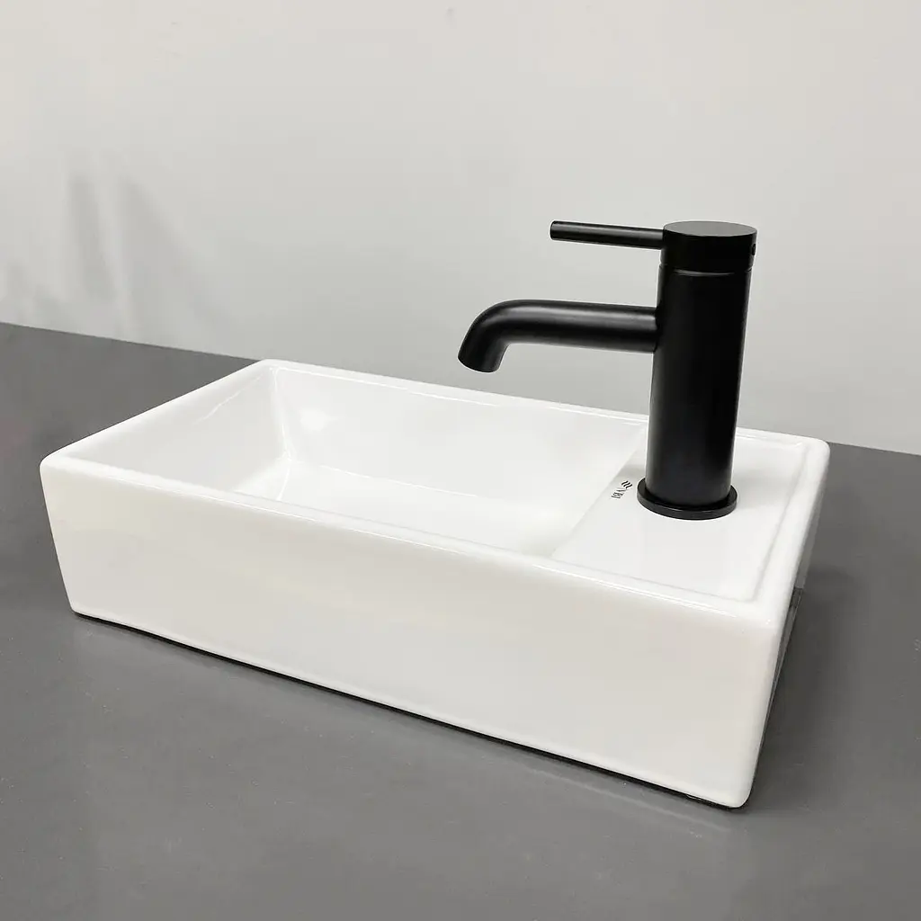 Умивальник VBI Lago L white накладний підвісний VBI-015611, Білий - фото 2