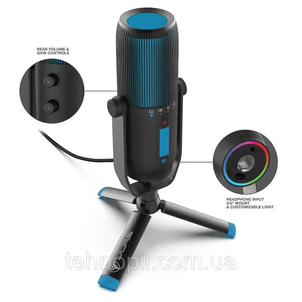 Мікрофон JLAB TALK PRO USB RGB Black (MTALKPRORBLK4) - фото 6