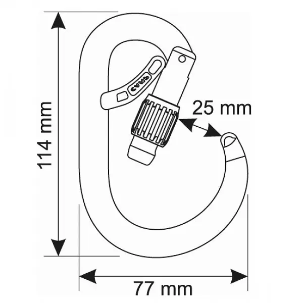 Карабін Camp Core Belay Lock Gunmetal (1060-2926) - фото 4