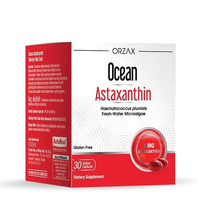 Астаксантин Orzax Ocean Astaxanthin, 30 капсул для підтримки очей, шкіри