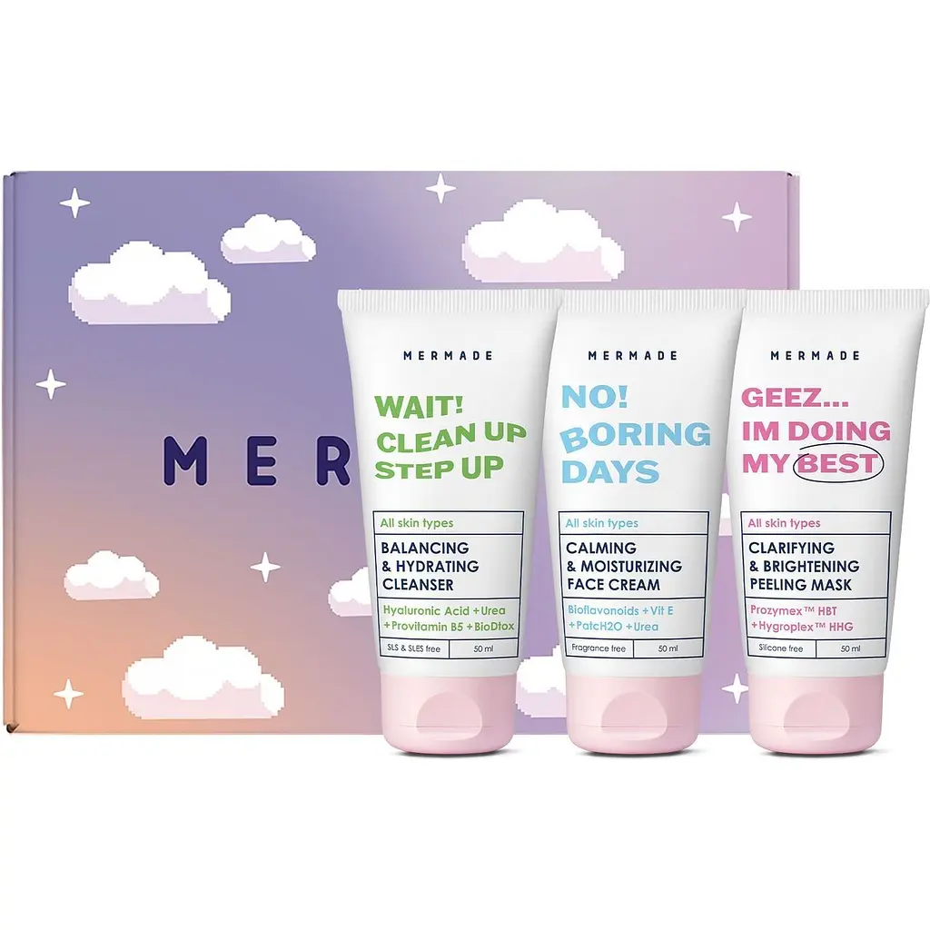 Комплекс для догляду за шкірою Mermade Hydrating Balance: крем 50 мл + маска 50 мл + гель для вмивання 50 мл - фото 2