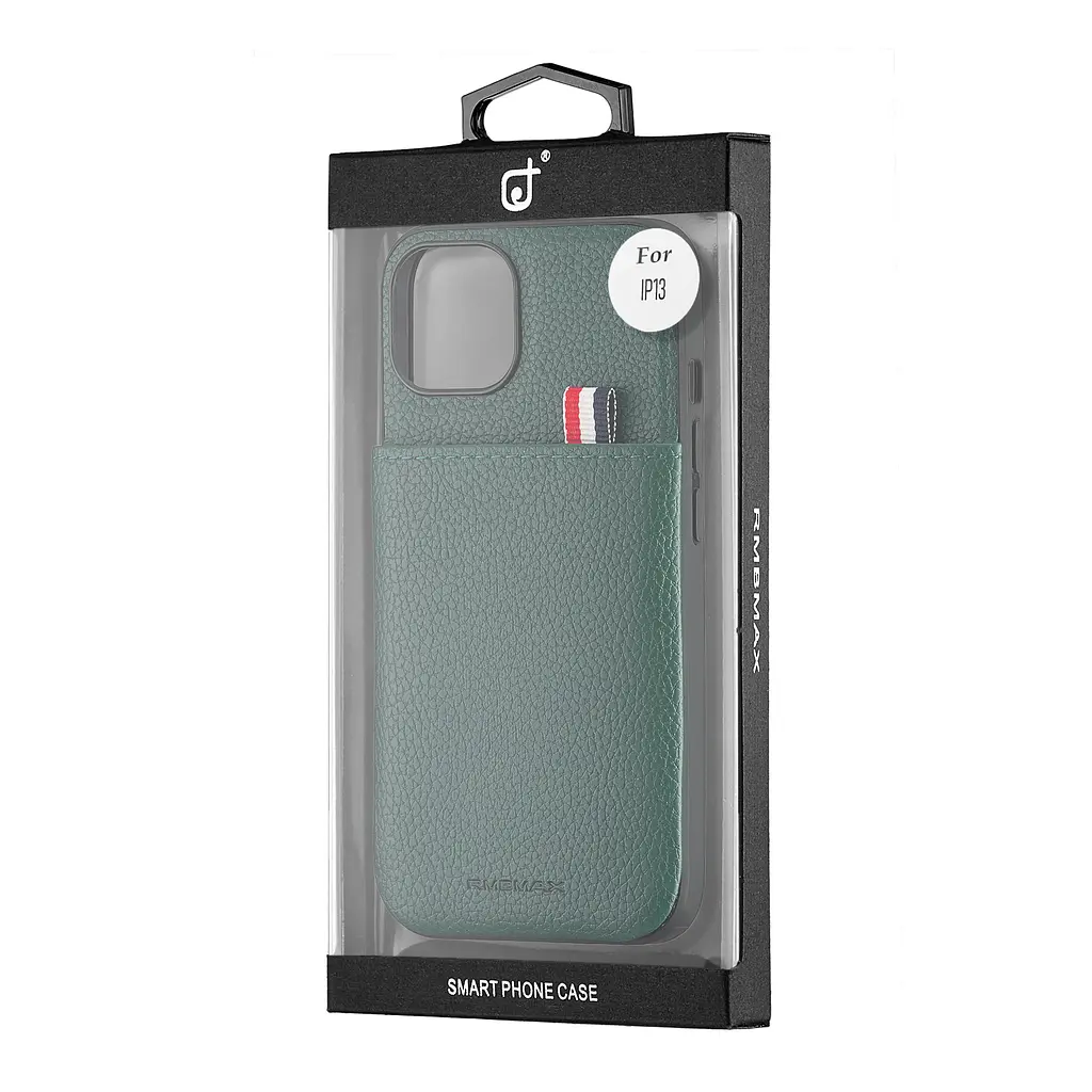 Чохол Jinduka Leather Pocket iPhone 13 Green - фото 2