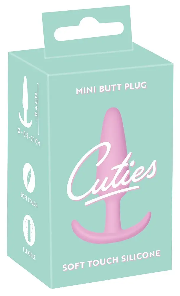 Анальная пробка Cuties Mini Butt Plug 8.4 см (розовый) - фото 8