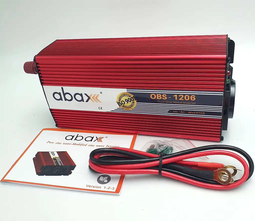 Автоінвертор-перетворювач напруги з чистою синусоїдою 12 V-220 V 600 W/1200 W 12 V на 220 V USB PURE SINE WAVE Power Inverter Abax OBS-1206 - фото 4
