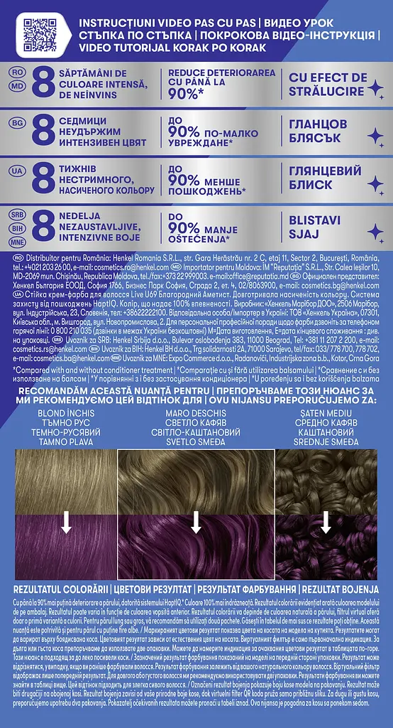 Фарба для волосся Schwarzkopf Live Urban Metallics U69 Amethyst Chrome - фото 2