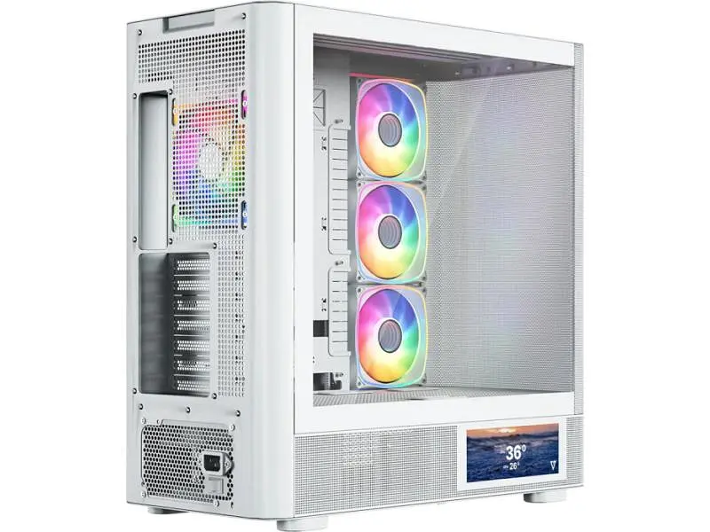Корпус MODECOM VOLCANO AQ400 ARGB MIDI WHITE (MC-A-AQ400-4FA-W) - фото 3