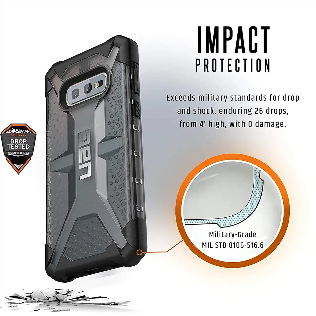 Чохол прозорий протиударний UAG Plasma для Samsung Galaxy S10e (5.8") Ash - фото 5