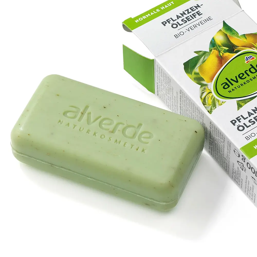 Тверде мило Alverde Naturkosmetik з рослинною олією та органічною вербеною 100 г - фото 2