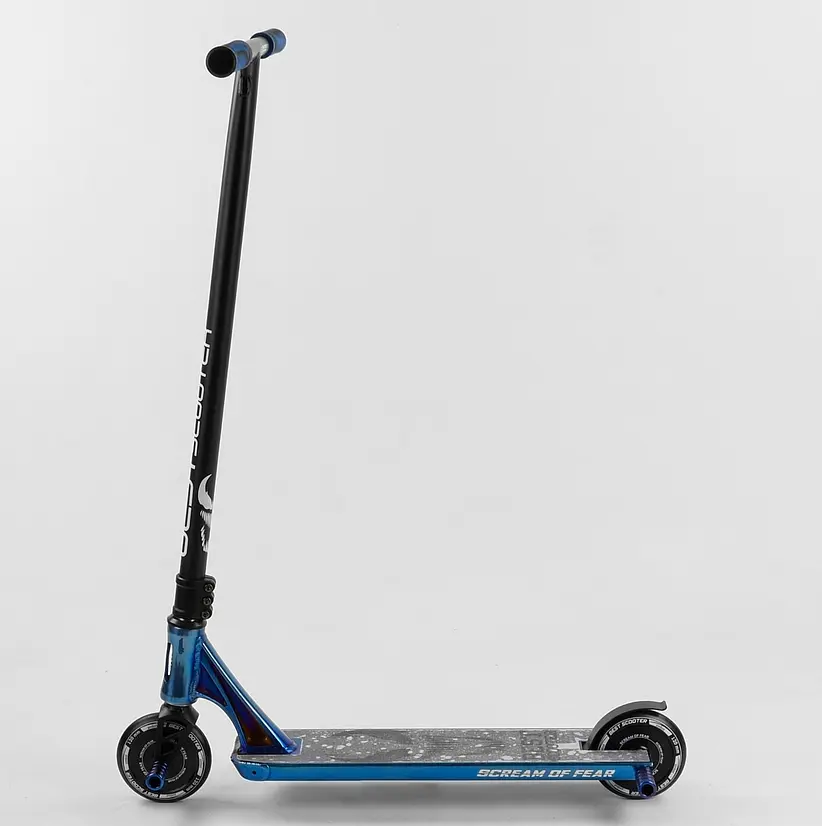 Самокат трюковий 44374 Best Scooter HIC-система, ПЕГІ, алюмінієвий диск та дека, колеса 120мм PU, ширина керма - 57 см, в коробці (6900083003797) - фото 2