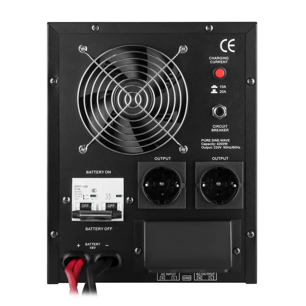 ДБЖ LogicPower LPY-B-PSW-6000VA/4200Вт 48В з правильною синусоїдою, 10/20А - фото 4