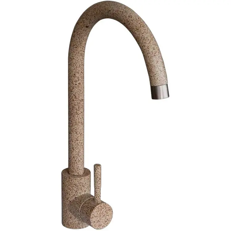 Змішувач кухонний Platinum NА3008A поворотний одноважільний з нержавіючої сталі карамель (SP000032439) - фото 1