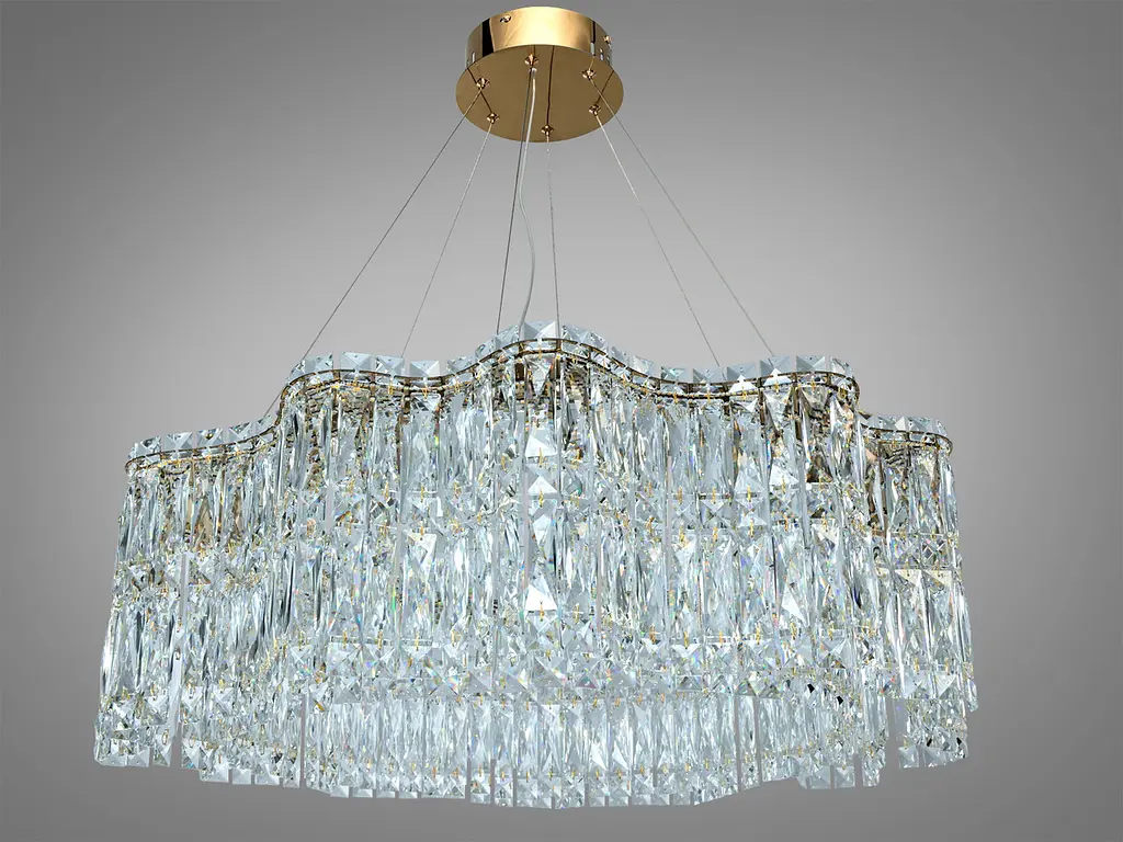 Підвісна кришталева люстра LED Diasha 576/800G, 125 Вт, 6875 лм, - фото 6