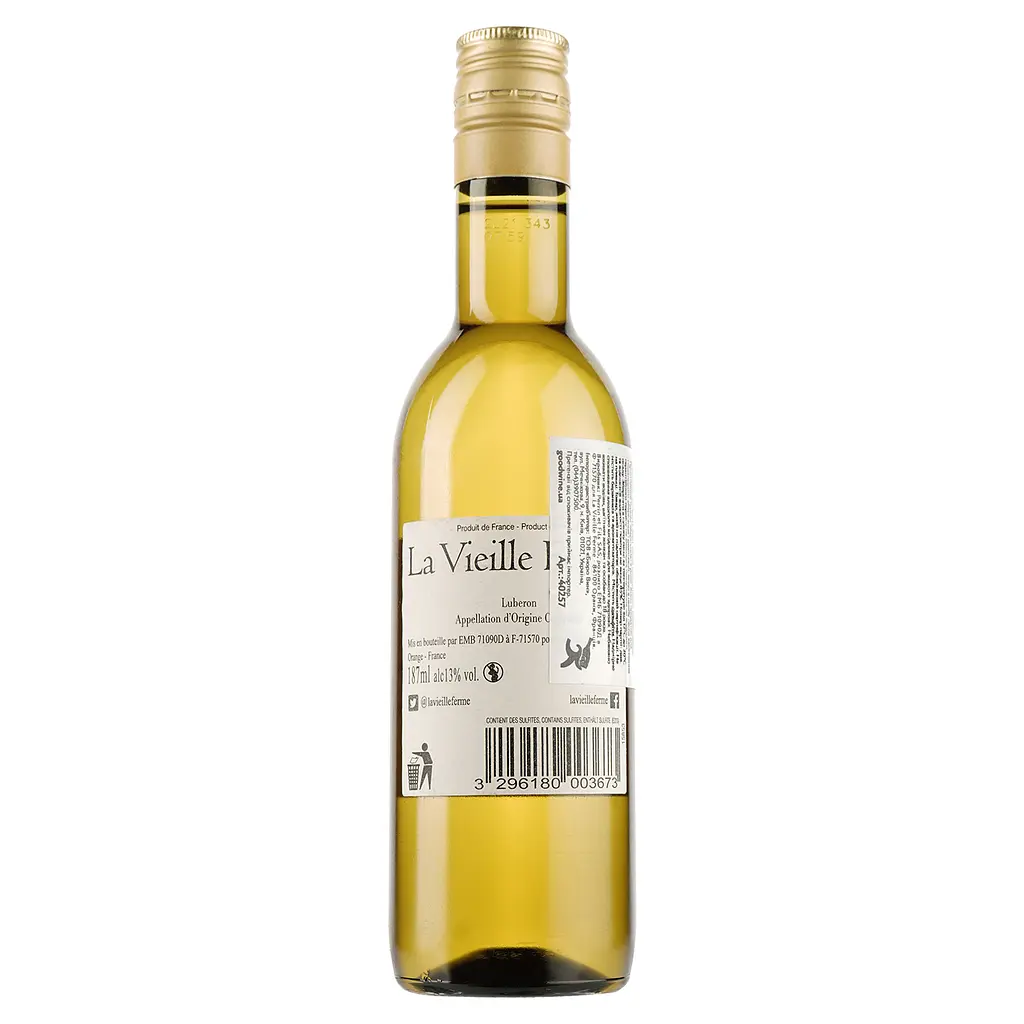 Вино Perrin et Fils La Vieille Ferme Cotes du Luberon, біле, сухе, 13%, 0,1875 л (40257) - фото 2