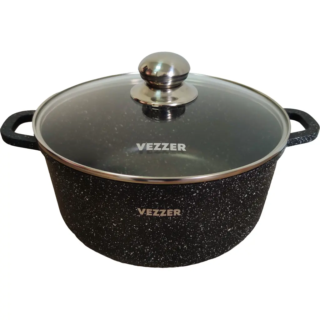 Каструля Vezzer з кришкою 24 см 4.5 л чорна (VZ8040) - фото 4