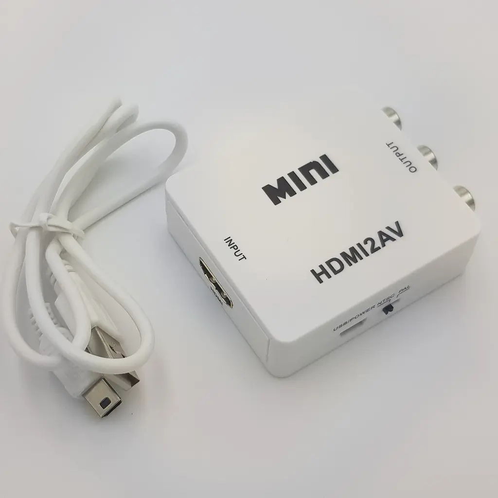 Конвертер адаптер з HDMI на AV тюльпани RCA перехідник перетворювач 1080P відео та аудіо UKC білий - фото 5