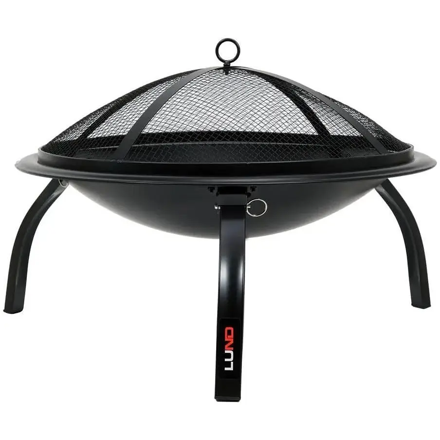 Чаша для огня Lund 56х39 см на 3-х ножках с сетчатой крышкой (99912) - фото 2