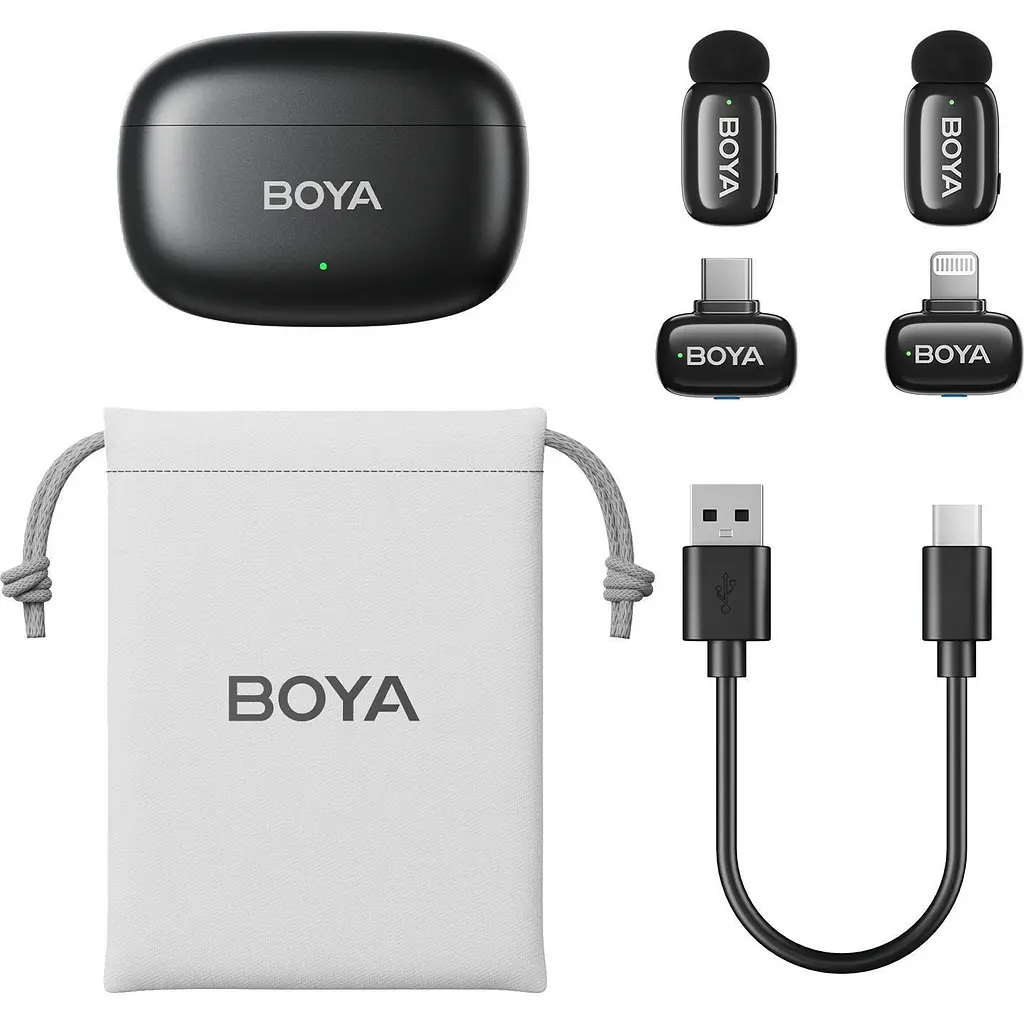 Мікрофонна радіосистем Boya mini-12 USB-C/Lightning Black [153269] - фото 10