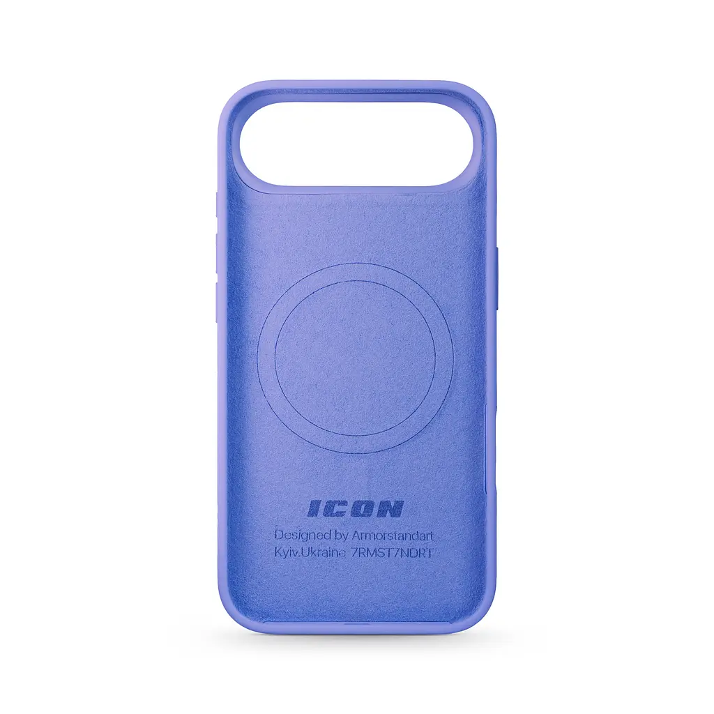 Силиконовый чехол с MagSafe для Apple iPhone 17 Air, ICON2 MagCase, фиолетовый, противоударный, панель с мягкой подкладкой, защита всего корпуса, поддержка беспроводной зарядки, совместим с защитными стеклами и пленками, ArmorStandart (ARM86667) - фото 2