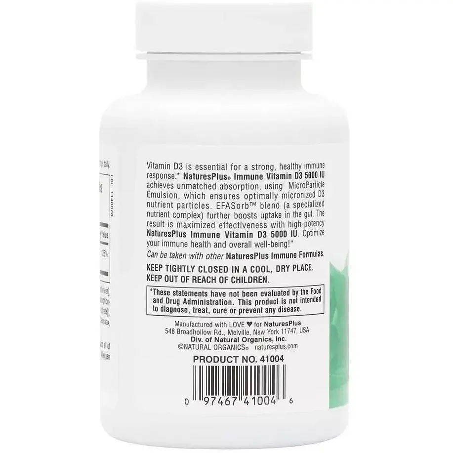 Вітамін D3 NaturesPlus 60 желатинових капсул - фото 3