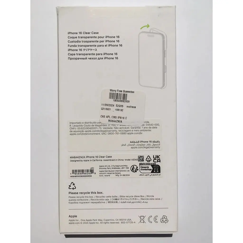 Оригінальний прозорий чохол Apple Clear Case with MagSafe для Iphone 16 (6.1") Clear MA6A4ZM/A - фото 5