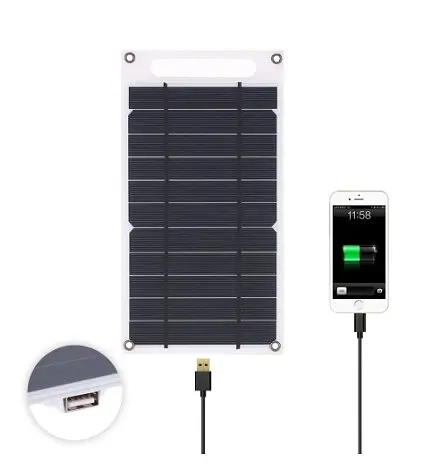 Одинарна сонячна панель L1658 8W + USB Зарядний пристрій - фото 6