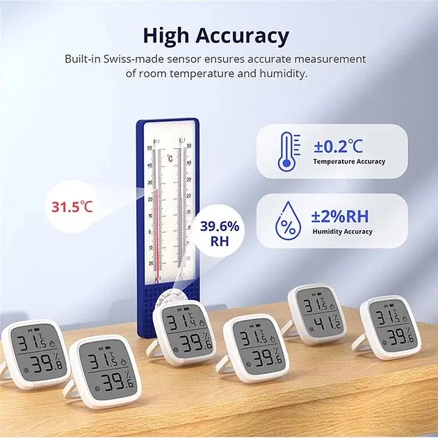 Датчик температури і вологості з дисплеєм SONOFF SNZB-02D Zigbee LCD Smart Temperature Humidity Sensor - фото 7