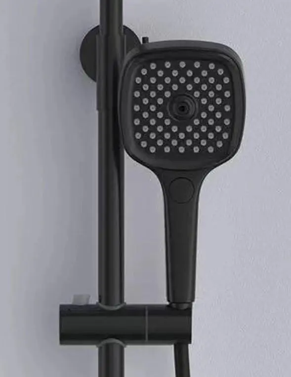 Душова система Dusel Pour Black Smart з підсвіткою (241307000), Чорний матовий - фото 2