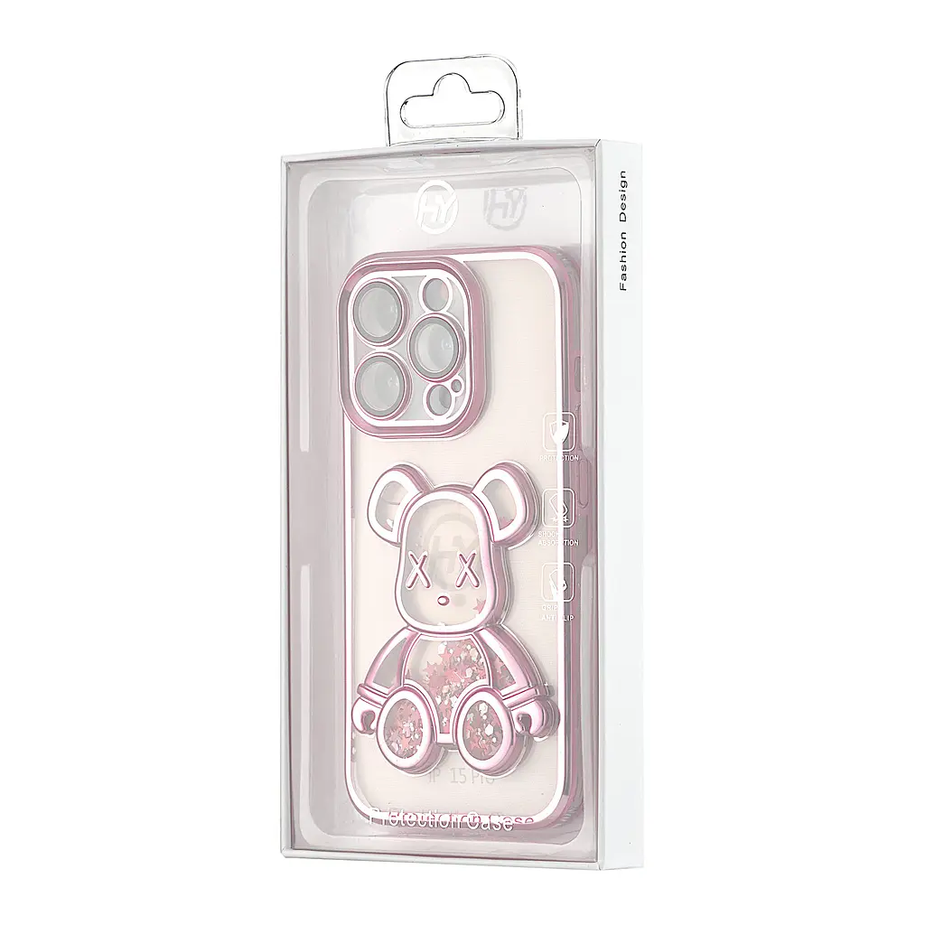 Чохол Shining Bear Case iPhone 15 Pro Pink - фото 2