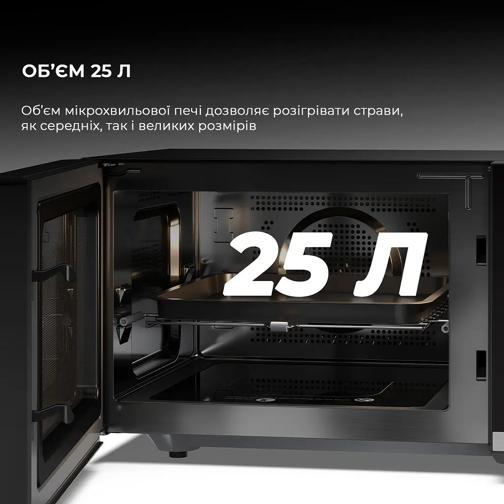 Мікрохвильовка з грилем Sharp YC-QC254AE-B - фото 5