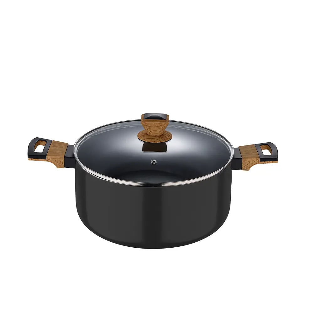 Кастрюля Bergner Earth Black с крышкой 4.3 л 24 см (BG-32036-BK) - фото 2