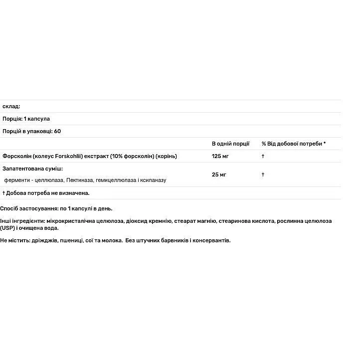 Форсколин NaturesPlus Herbal Actives 125 мг 60 капсул - фото 3