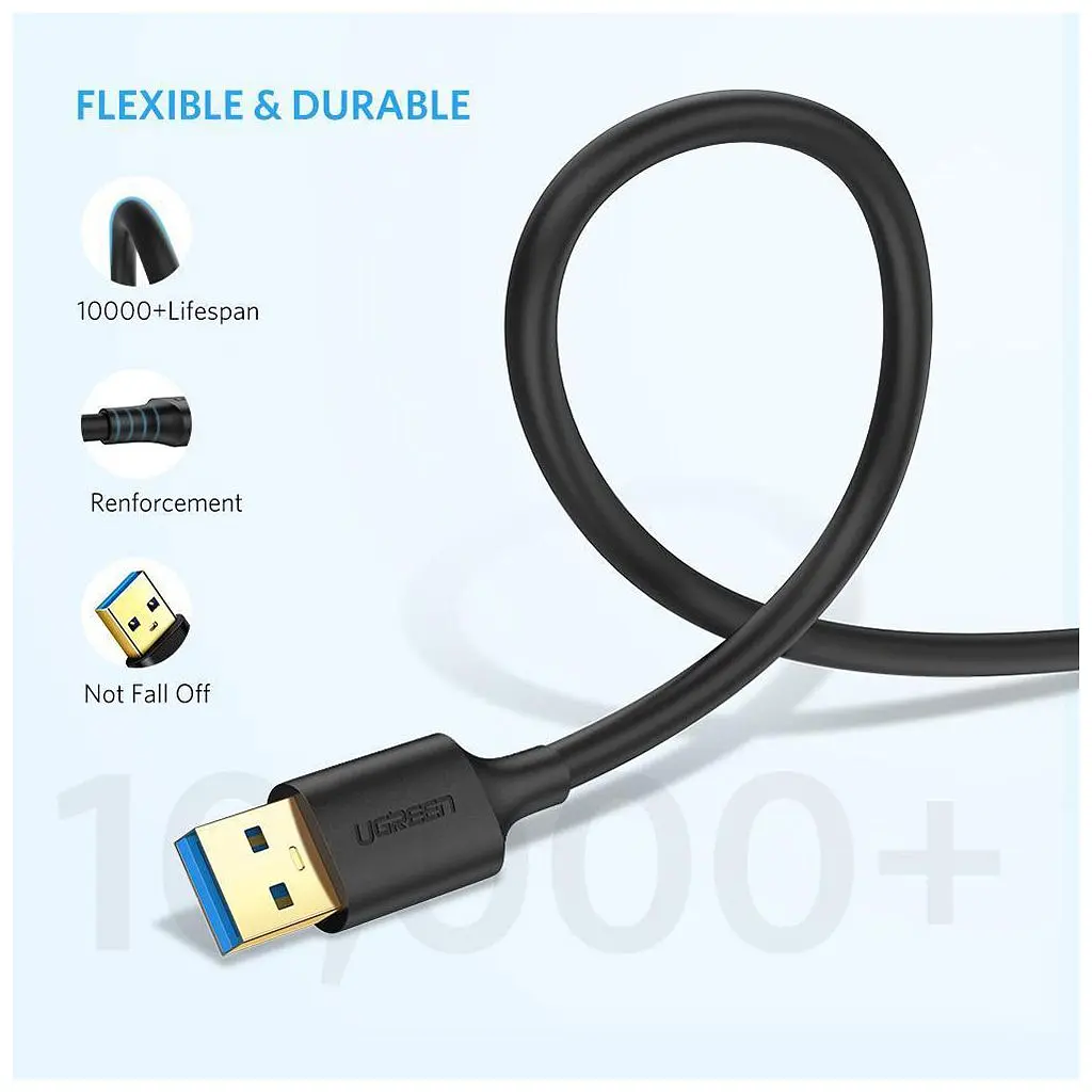 Дата кабель USB 3.0 AM/AM 1.0m US128 black Ugreen (10370) - фото 3